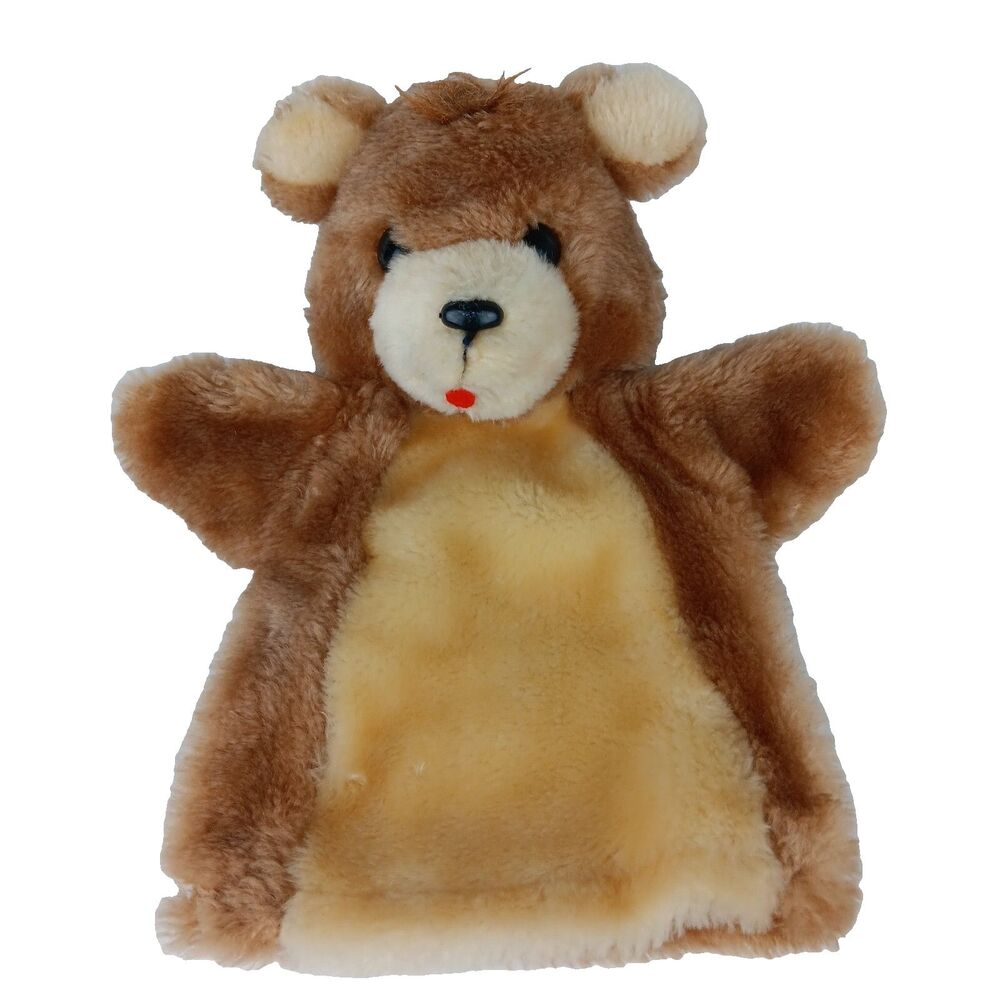 R Dakin & Co 1980 Plush Bear 9 inch Hand Puppet Young Thing Stuffed Teddy Toy